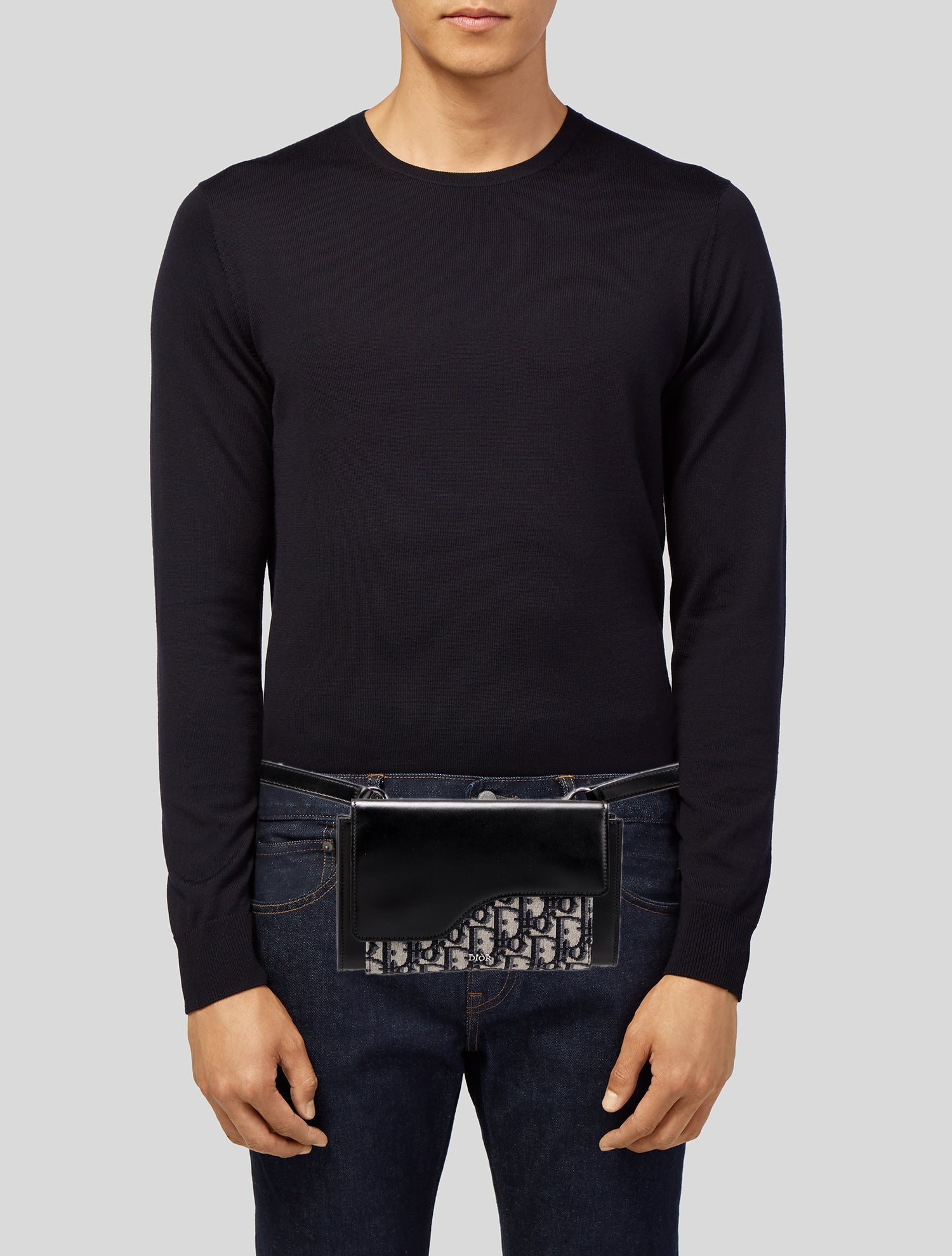 DIOR MEN Oblique Jacquard Crossbody Bag