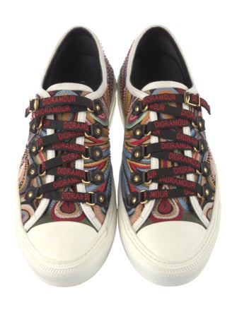 Christian Dior Printed Embroidered Accent Sneakers