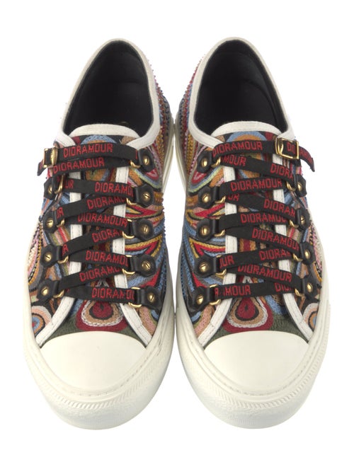 Christian Dior Printed Embroidered Accent Sneakers
