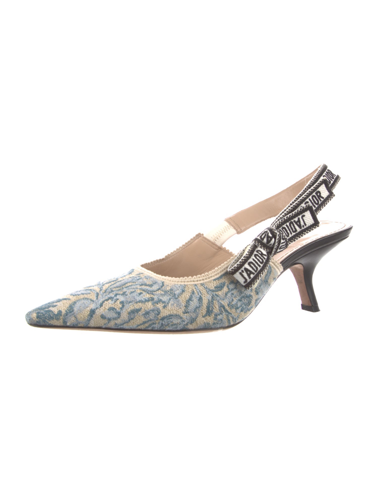 Christian Dior Canvas Printed Slingback Pumps