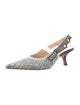 Christian Dior Canvas Printed Slingback Pumps