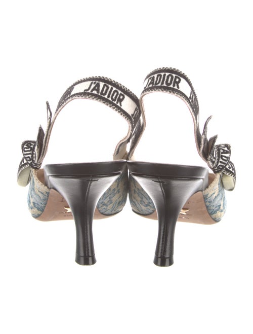 Christian Dior Canvas Printed Slingback Pumps