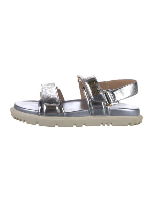 Christian Dior Patent Leather Striped Slides