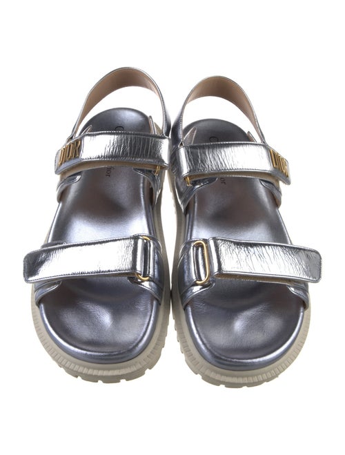 Christian Dior Patent Leather Striped Slides