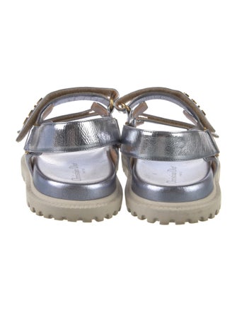 Christian Dior Patent Leather Striped Slides