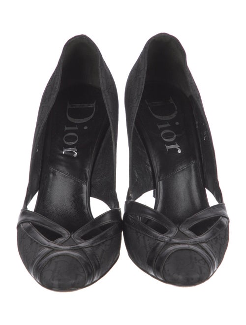 Christian Dior Diorissimo Pattern Canvas Pumps