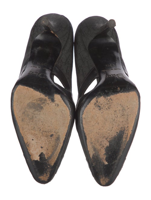 Christian Dior Diorissimo Pattern Canvas Pumps