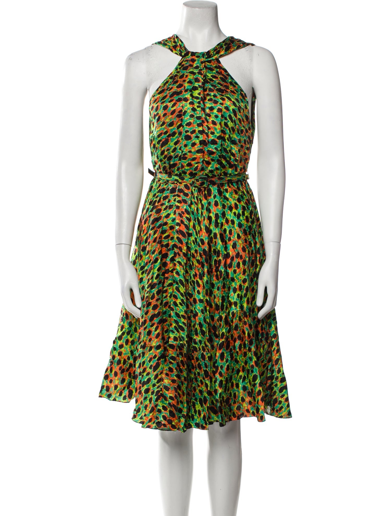 Christian Dior Printed Knee-Length Dress