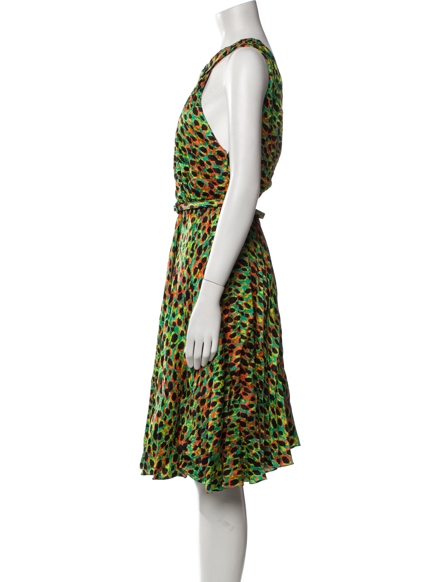 Christian Dior Printed Knee-Length Dress