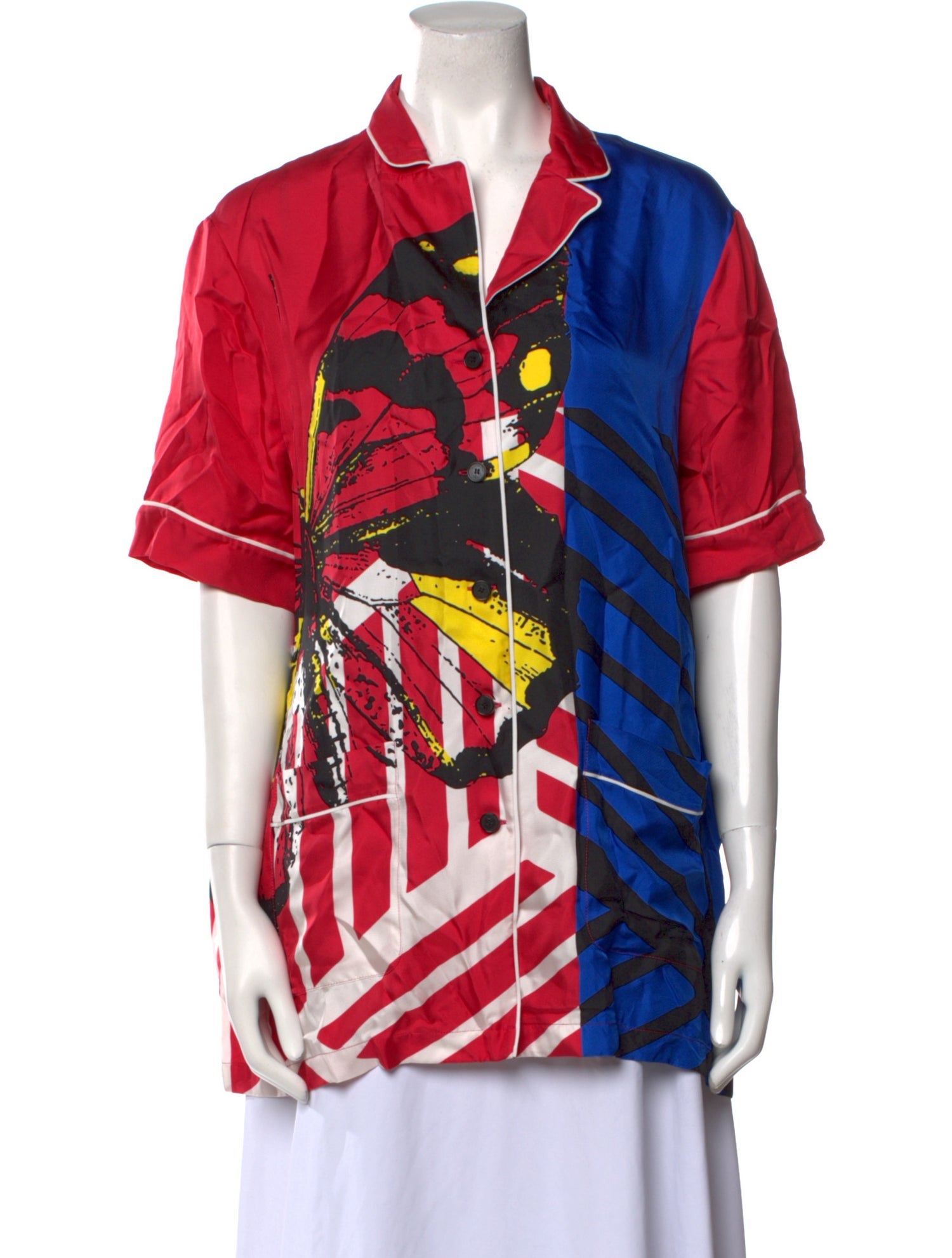 Christian Dior Silk Printed Tunic w/ Tags