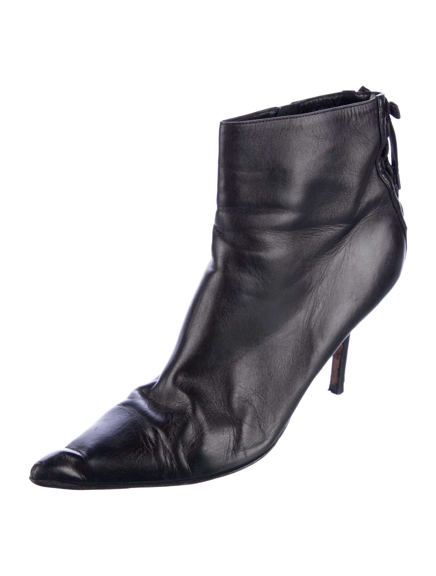 Christian Dior Leather Animal Print Boots