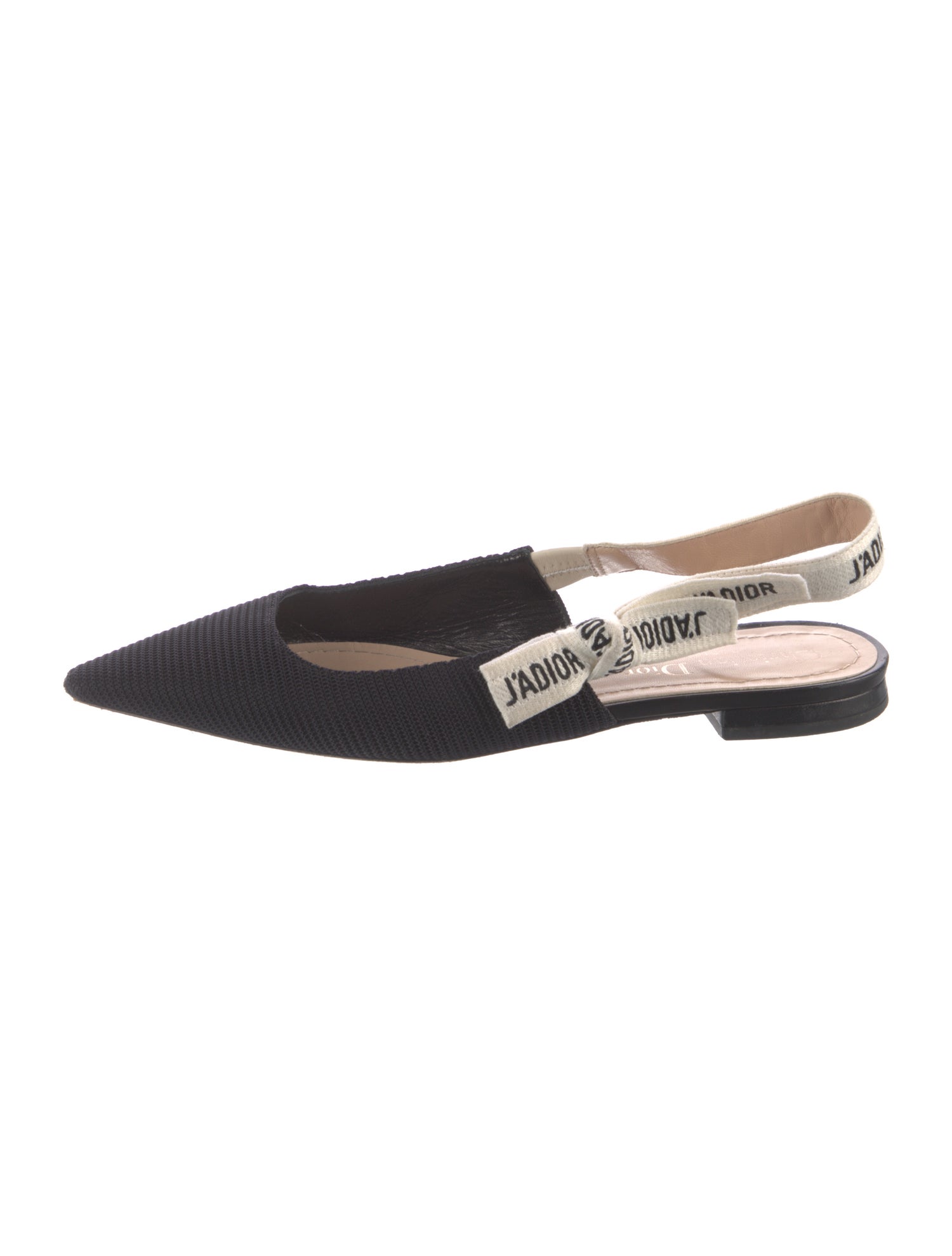 Christian Dior Canvas Printed Slingback Flats