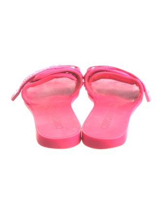 Christian Dior Nylon Graphic Print Slides