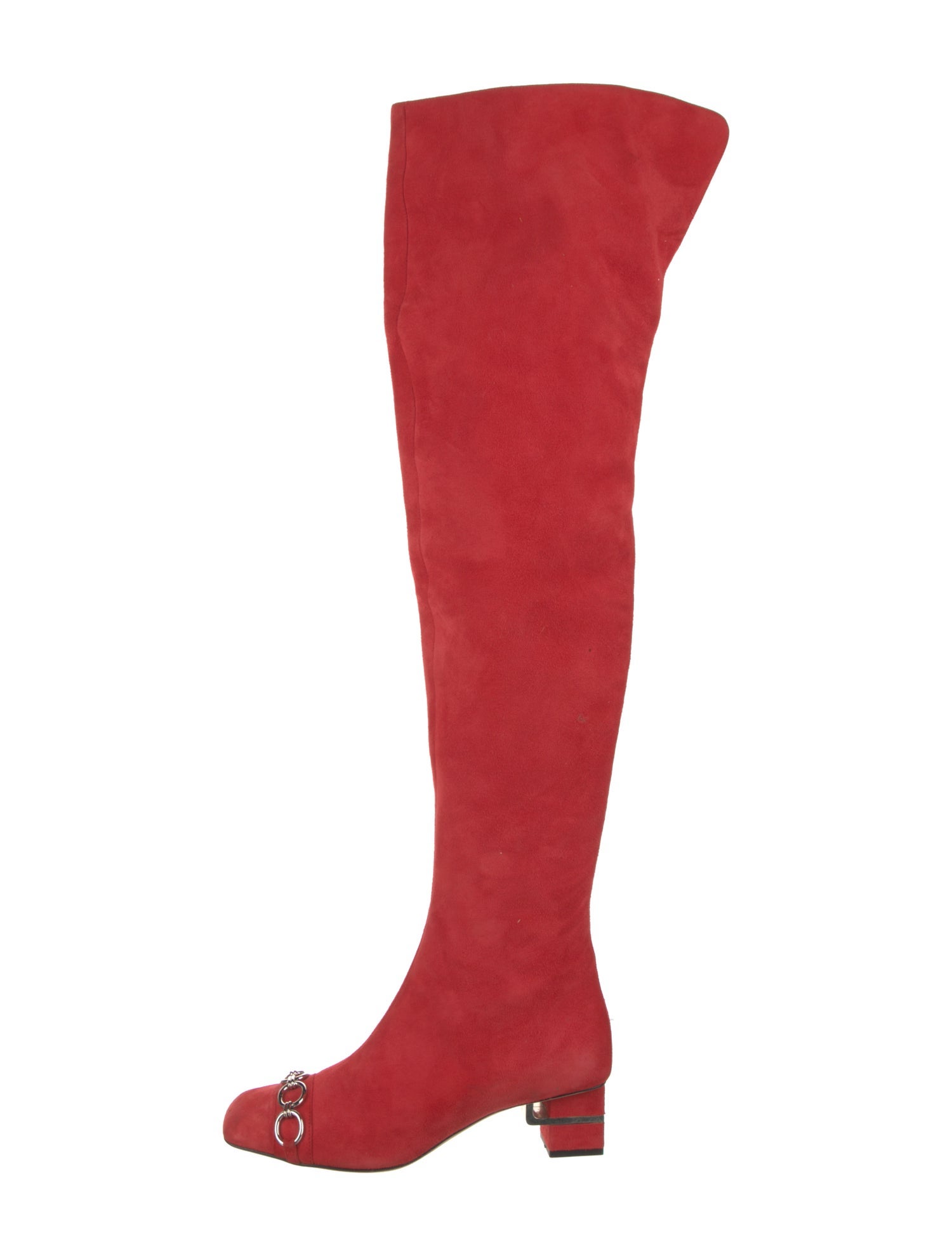 Christian Dior Suede Chain-Link Accents Boots