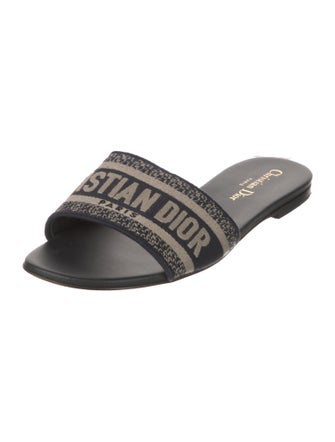 Christian Dior Canvas Printed Slides