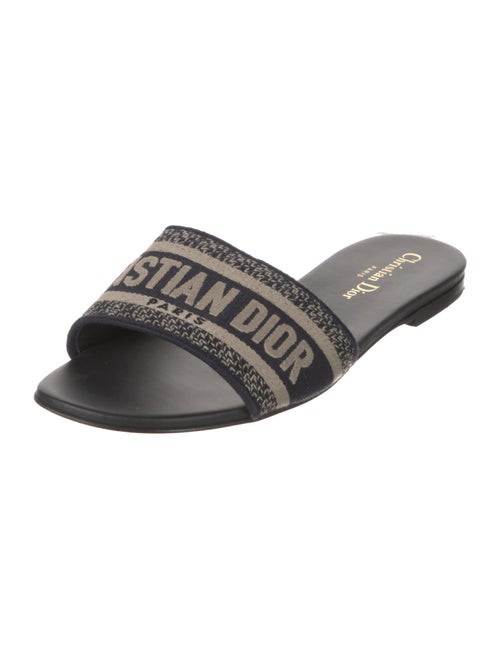 Christian Dior Canvas Printed Slides