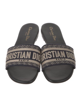 Christian Dior Canvas Printed Slides