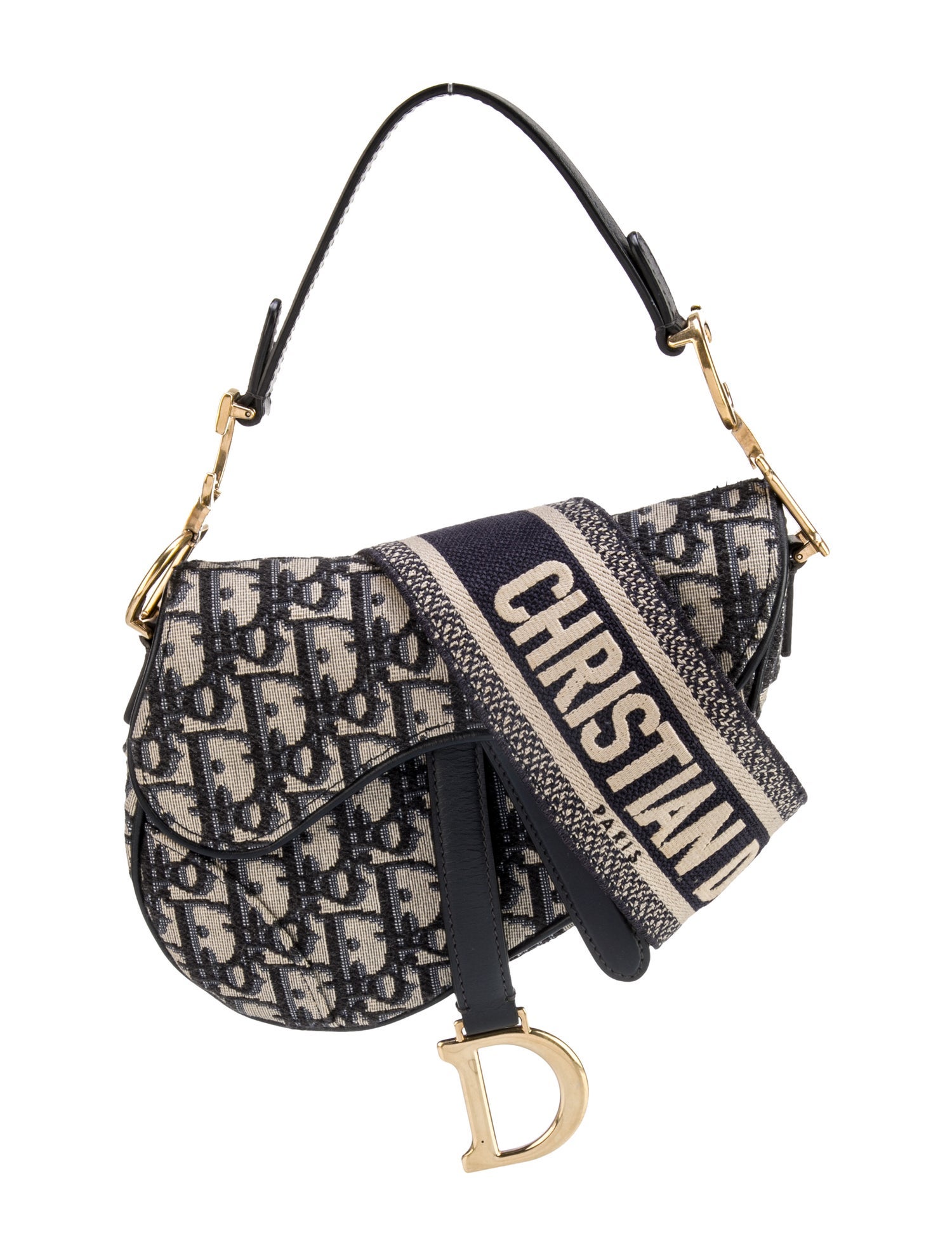 Christian Dior Oblique Jacquard Saddle Mini