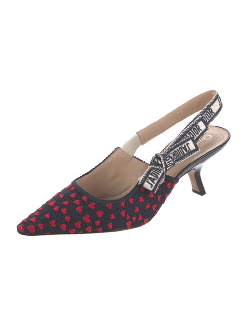 Christian Dior Canvas Printed Slingback Pumps