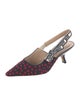 Christian Dior Canvas Printed Slingback Pumps