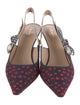 Christian Dior Canvas Printed Slingback Pumps