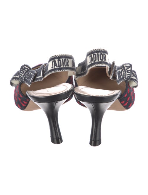 Christian Dior Canvas Printed Slingback Pumps