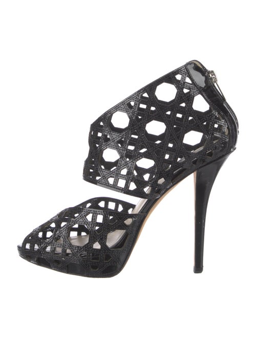 Christian Dior Cannage Pattern Patent Leather Pumps