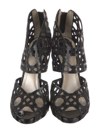 Christian Dior Cannage Pattern Patent Leather Pumps