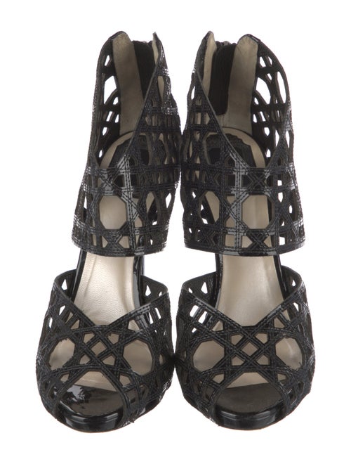 Christian Dior Cannage Pattern Patent Leather Pumps