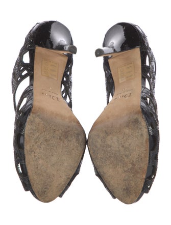 Christian Dior Cannage Pattern Patent Leather Pumps