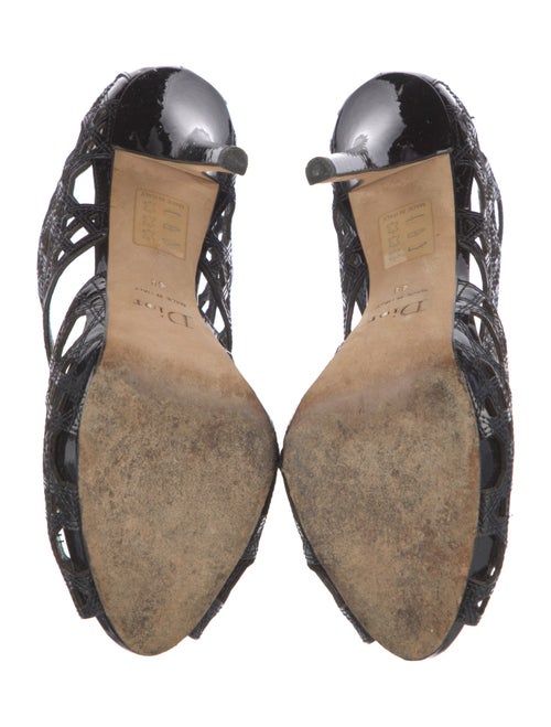 Christian Dior Cannage Pattern Patent Leather Pumps