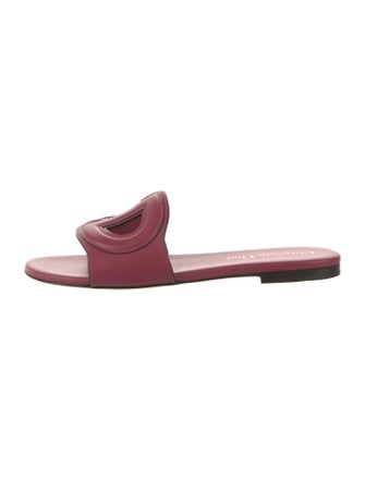 Christian Dior Leather Cutout Accent Slides