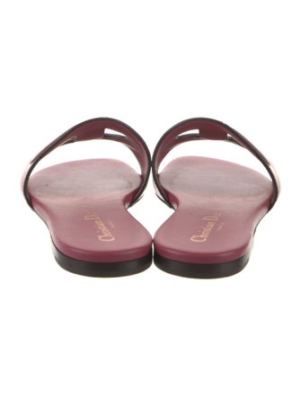 Christian Dior Leather Cutout Accent Slides