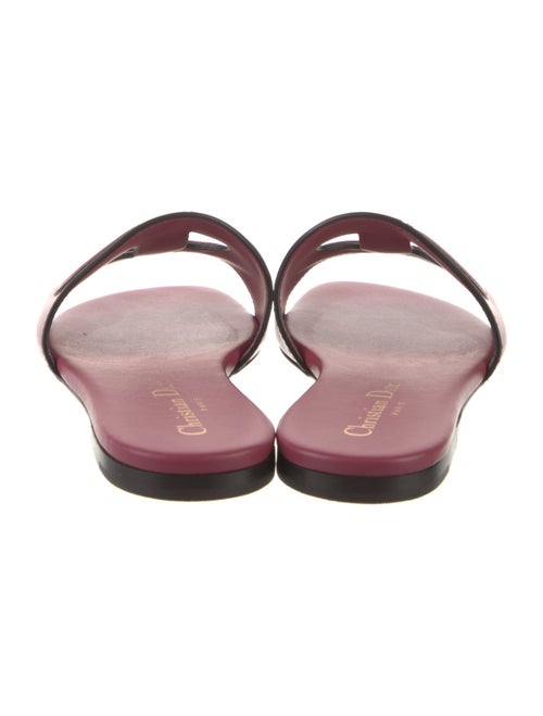 Christian Dior Leather Cutout Accent Slides