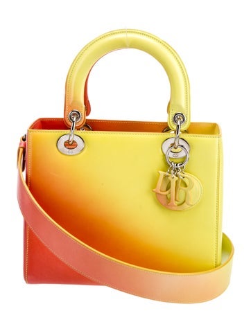 Christian Dior Handle Bags Leather Lady Medium