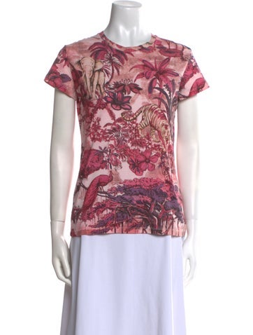 Christian Dior Tops 2023 Floral Print T-Shirt XS