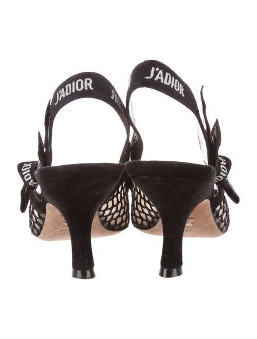 Christian Dior Mesh Graphic Print Slingback Pumps