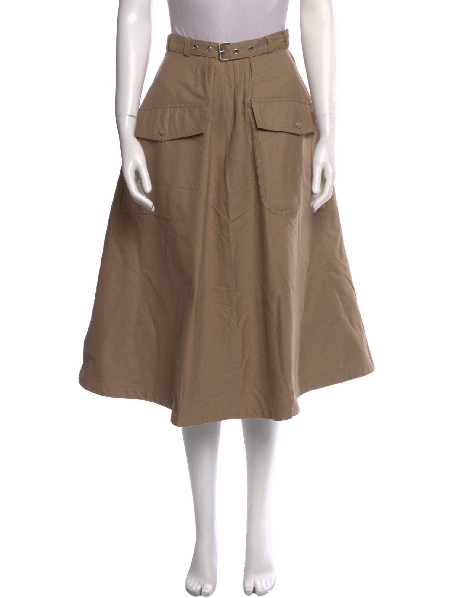 Christian Dior Pleated Accents Midi Length Skirt