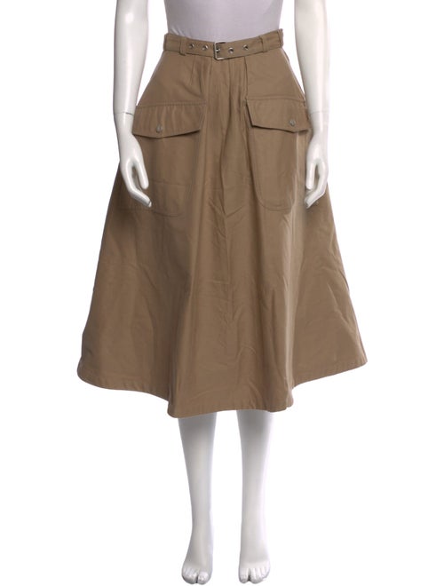 Christian Dior Pleated Accents Midi Length Skirt