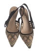 Christian Dior Mesh Lace Pattern Slingback Pumps