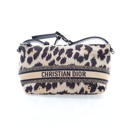 Christian Dior Canvas Diortravel Leopard Nomad Pouch 2022