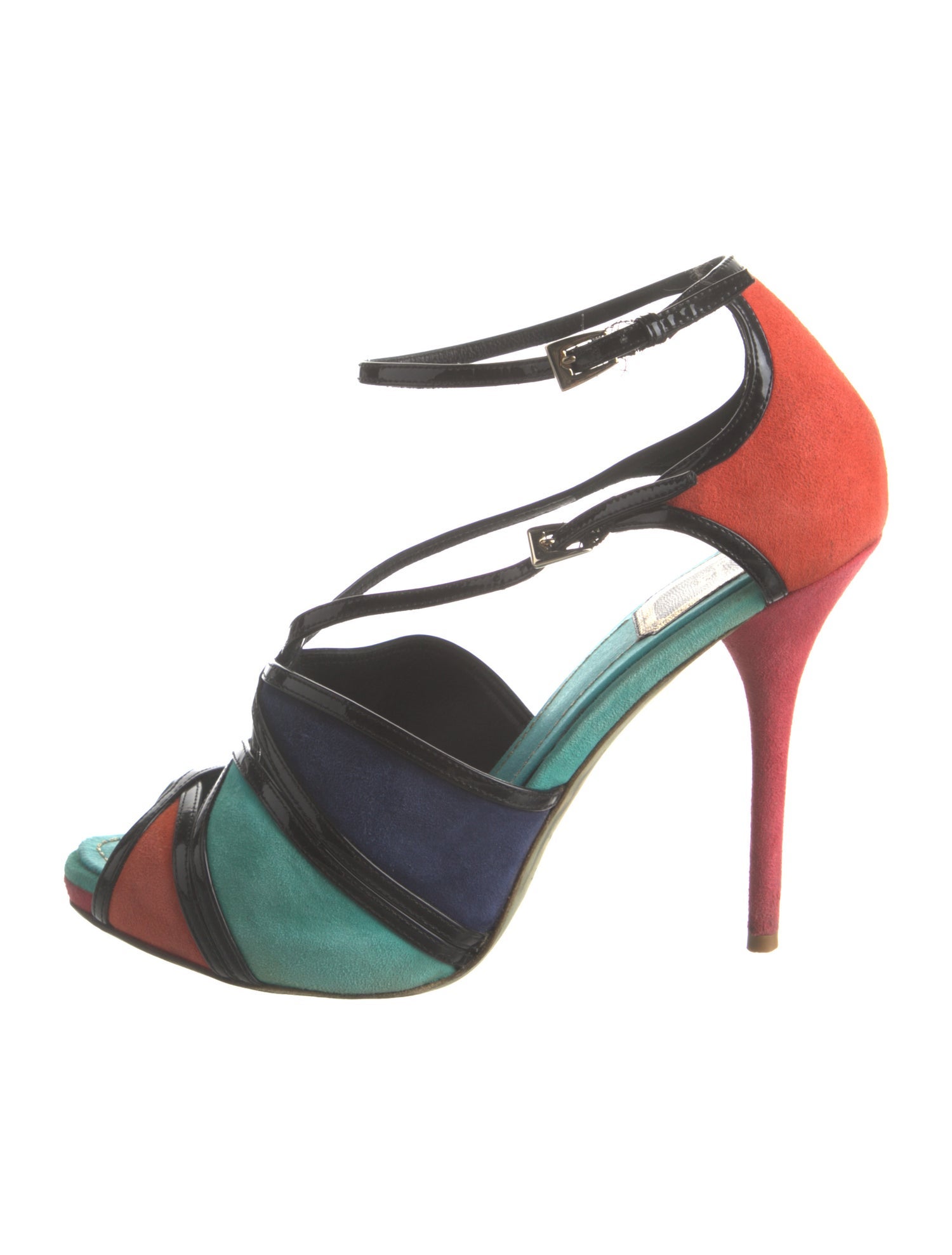 Christian Dior Suede Animal Print Sandals