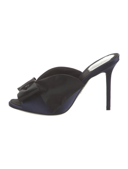 Christian Dior Satin Bow Accents Slides