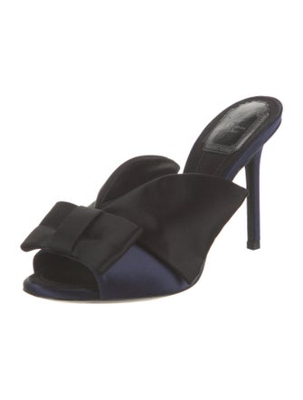 Christian Dior Satin Bow Accents Slides