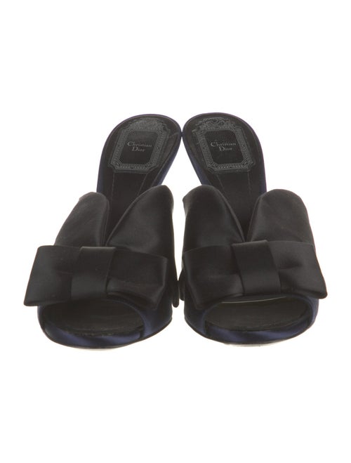 Christian Dior Satin Bow Accents Slides