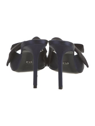 Christian Dior Satin Bow Accents Slides