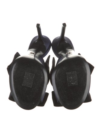 Christian Dior Satin Bow Accents Slides