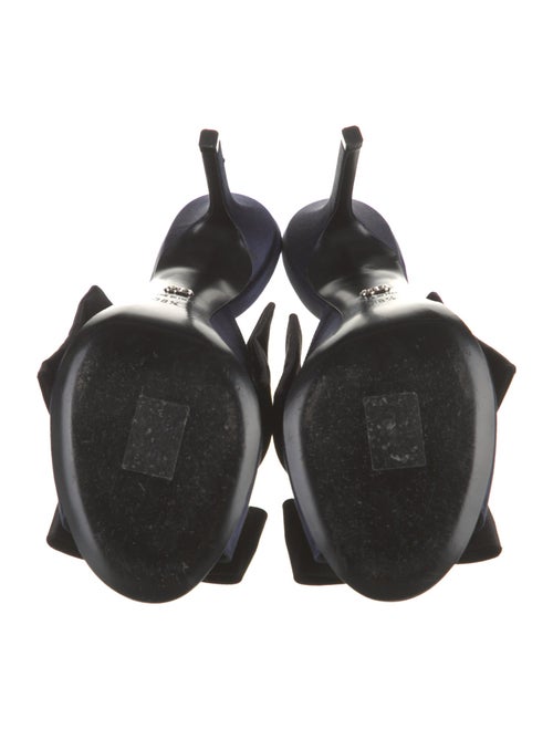 Christian Dior Satin Bow Accents Slides