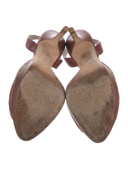 Christian Dior Diorissimo Pattern Canvas Slingback Sandals