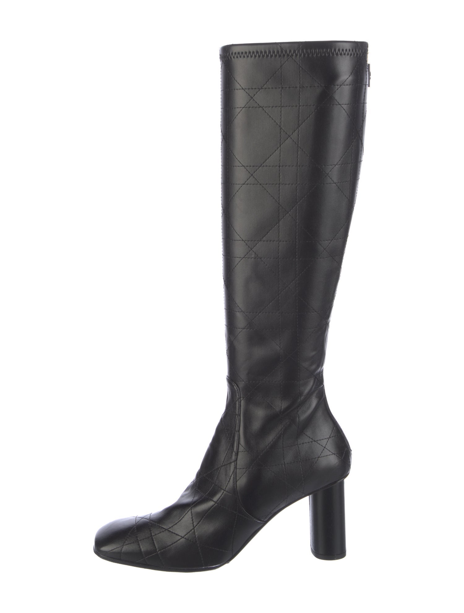 Christian Dior Cannage Pattern Leather Boots